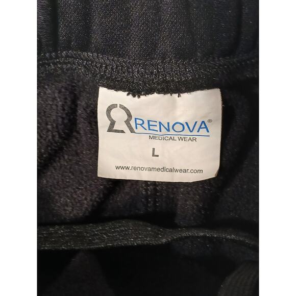 Renova Medical Recovery Sweat Pants Men's Sz L Black Tear Away Snaps Relax Easy - Picture 13 of 16